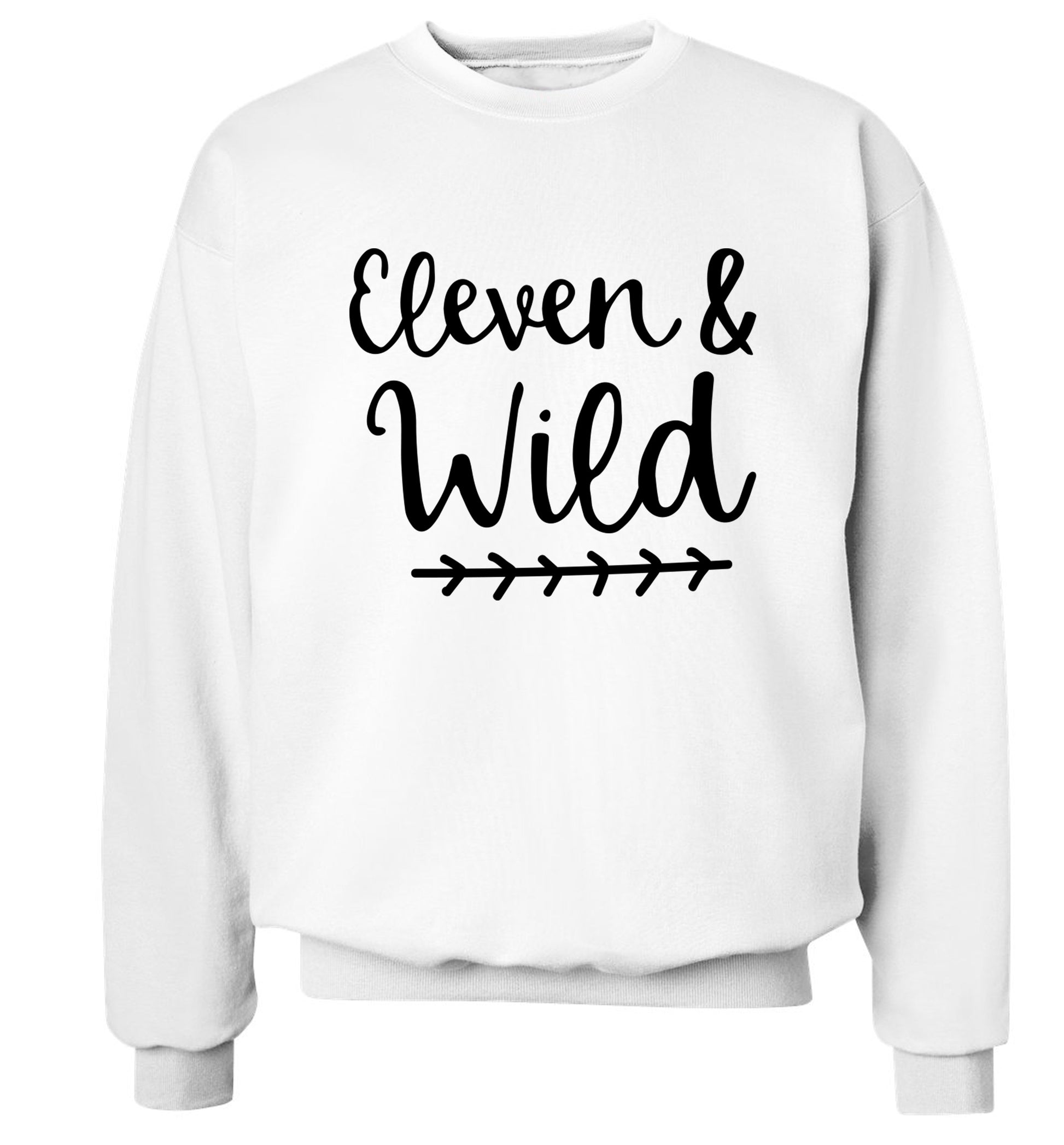 Eleven and wild Adult's unisex white Sweater 2XL