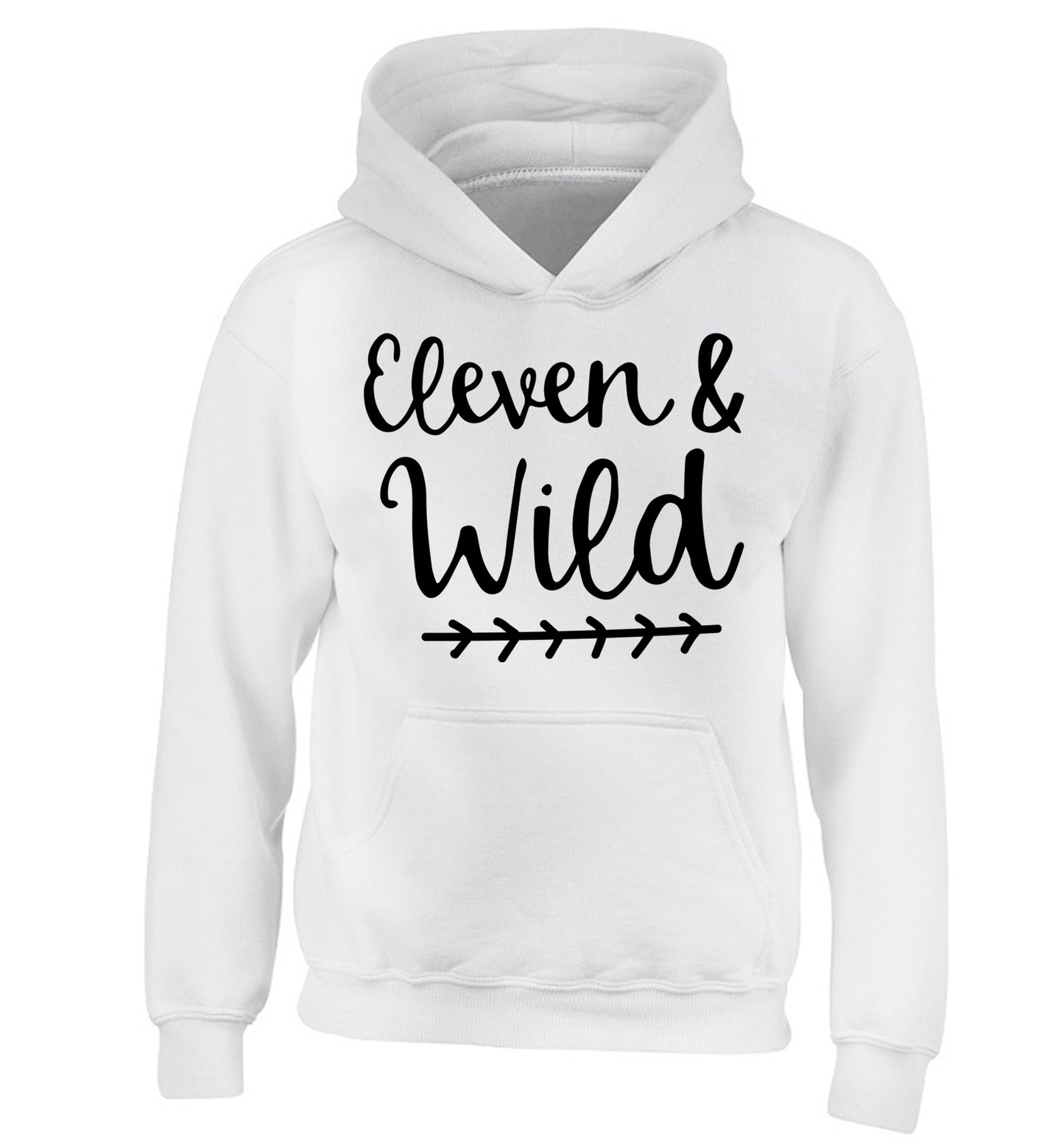 Eleven and wild children's white hoodie 12-13 Years