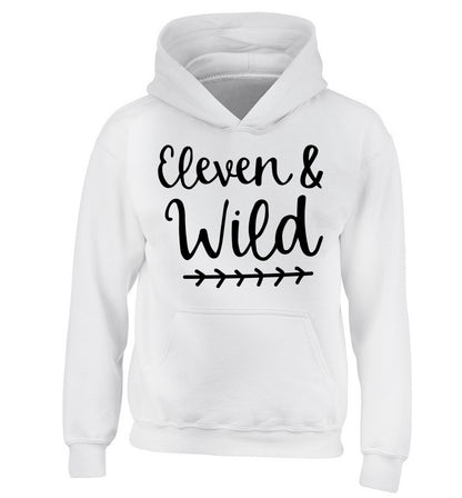 Eleven and wild children's white hoodie 12-13 Years
