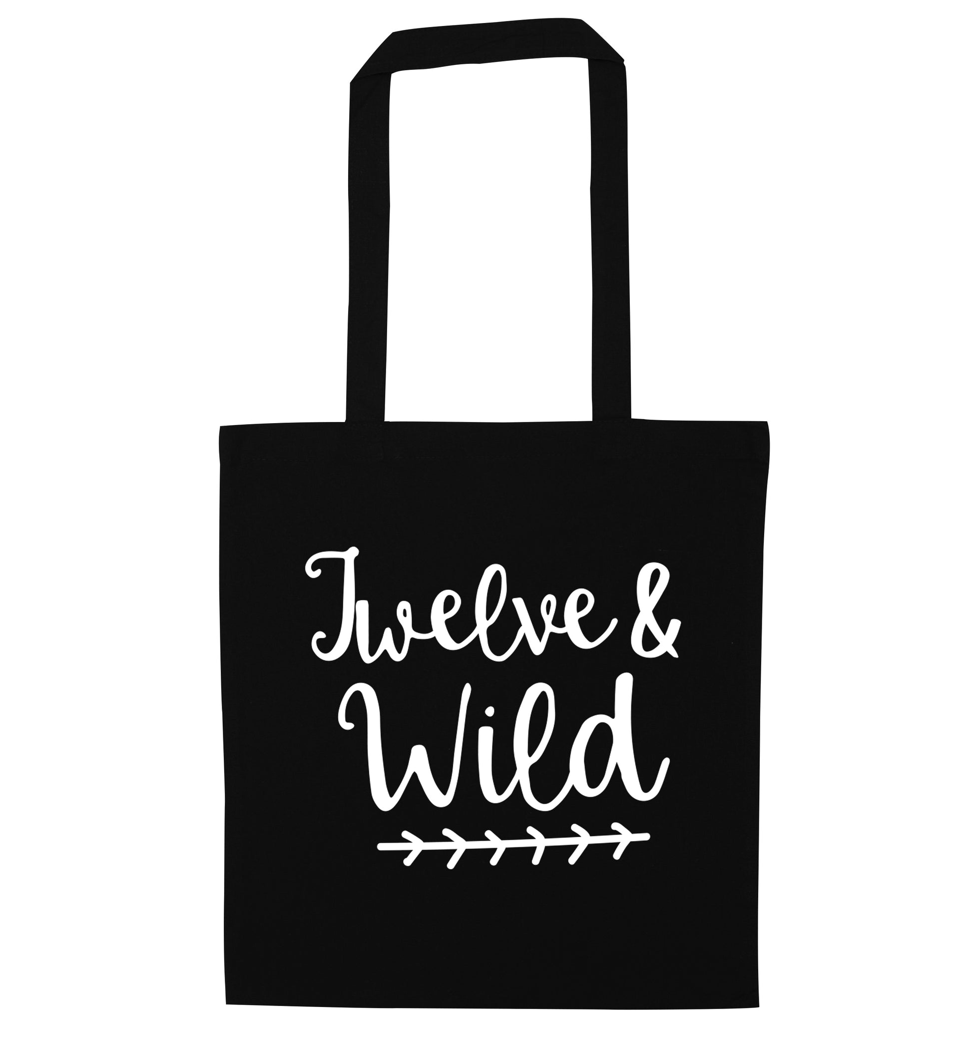 Twelve and wild black tote bag