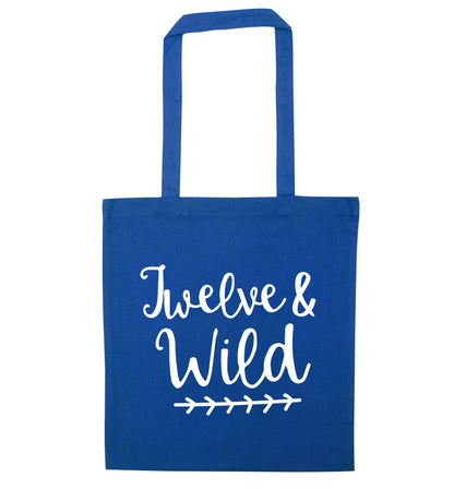 Twelve and wild blue tote bag