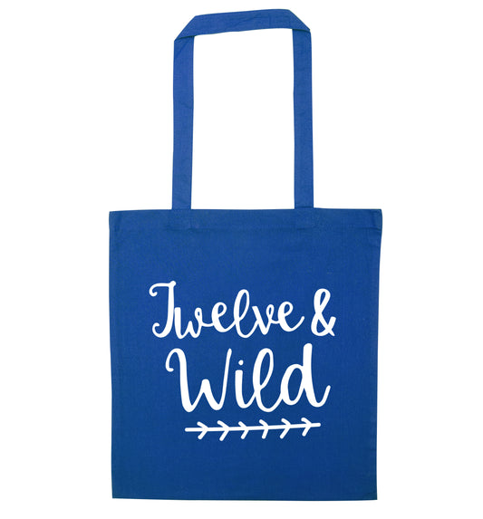 Twelve and wild blue tote bag