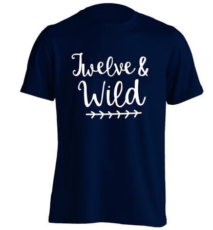 Twelve and wild adults unisex navy Tshirt 2XL