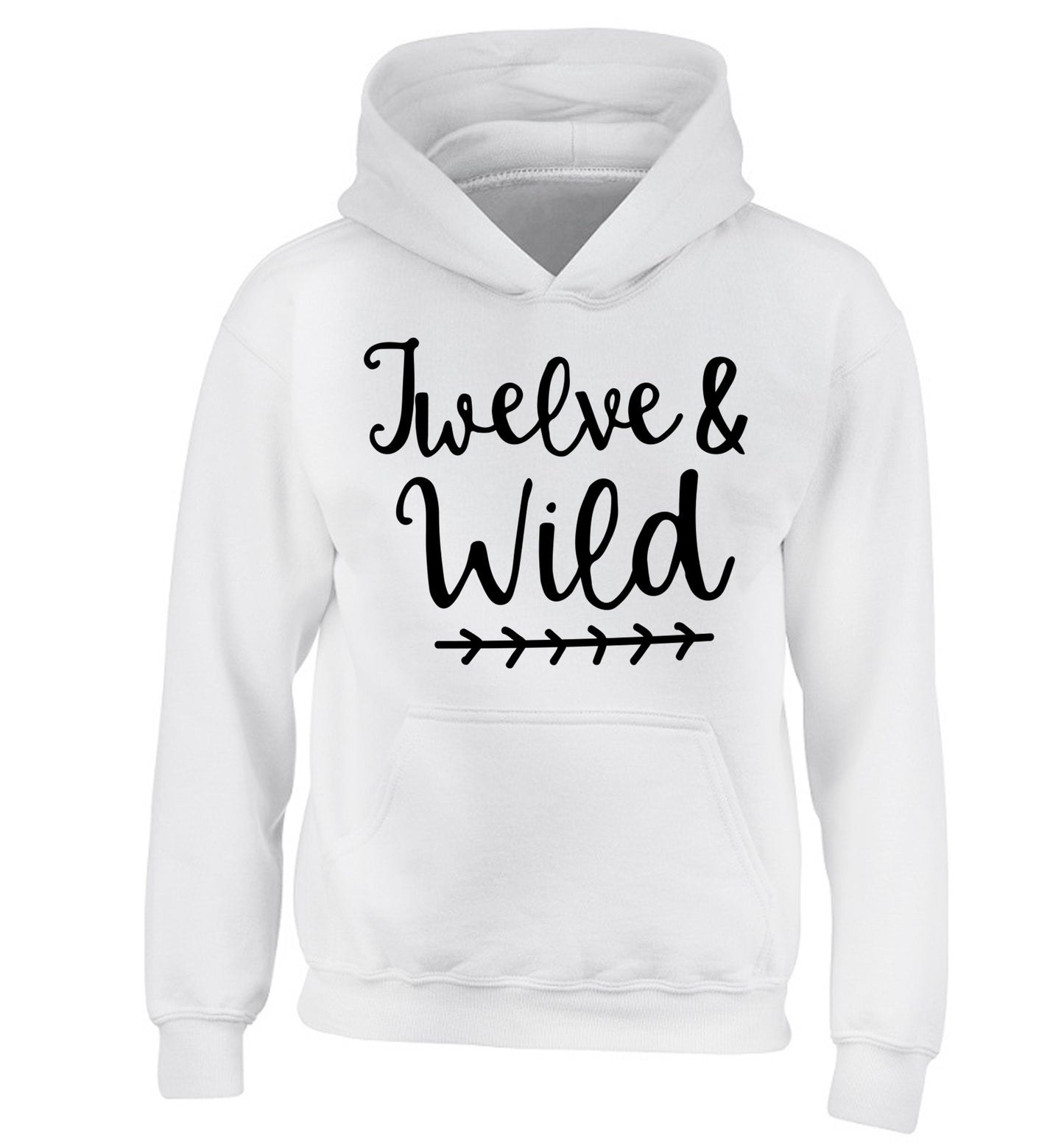 Twelve and wild children's white hoodie 12-13 Years