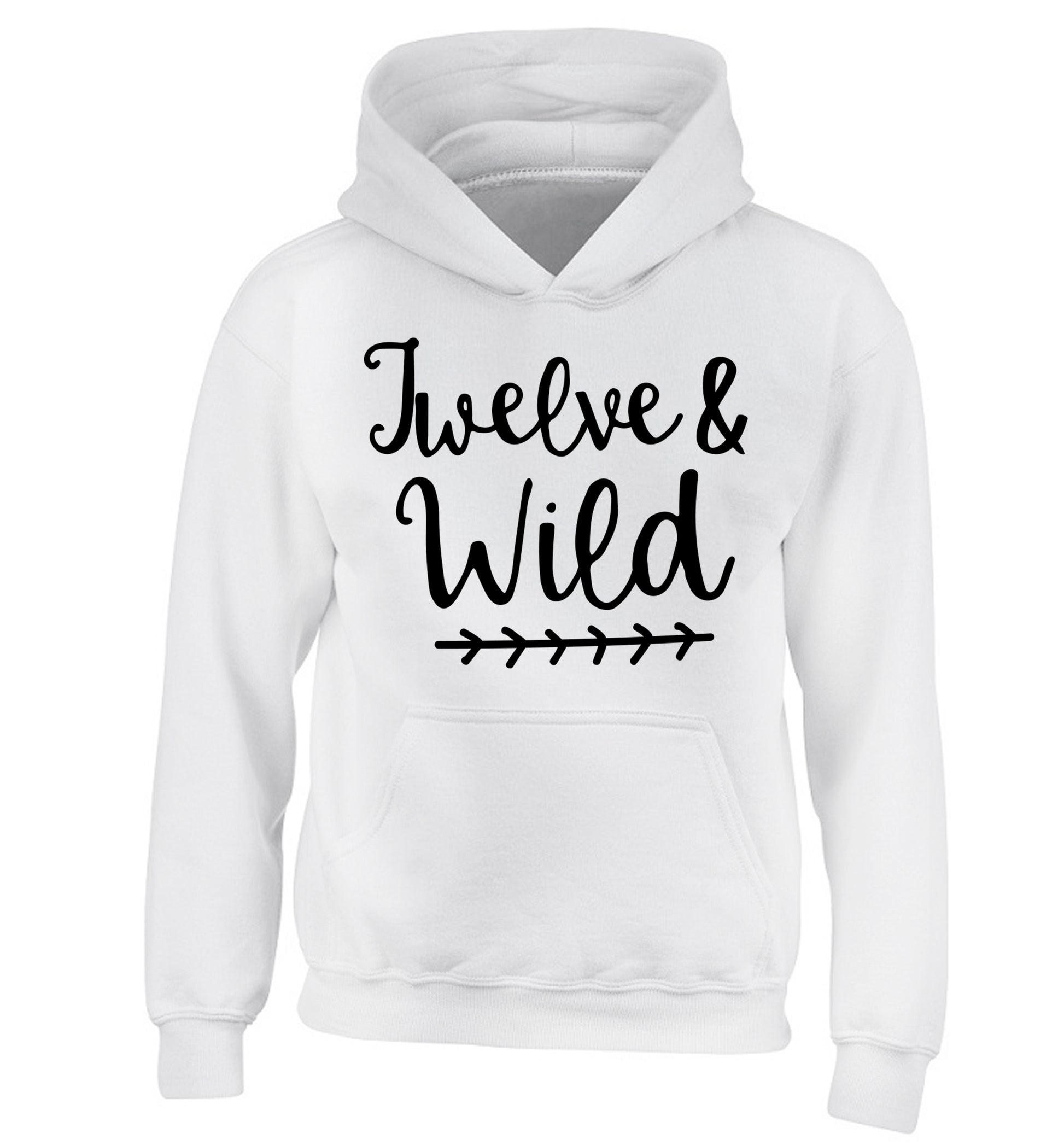Twelve and wild children's white hoodie 12-13 Years