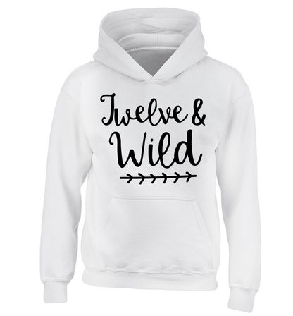Twelve and wild children's white hoodie 12-13 Years