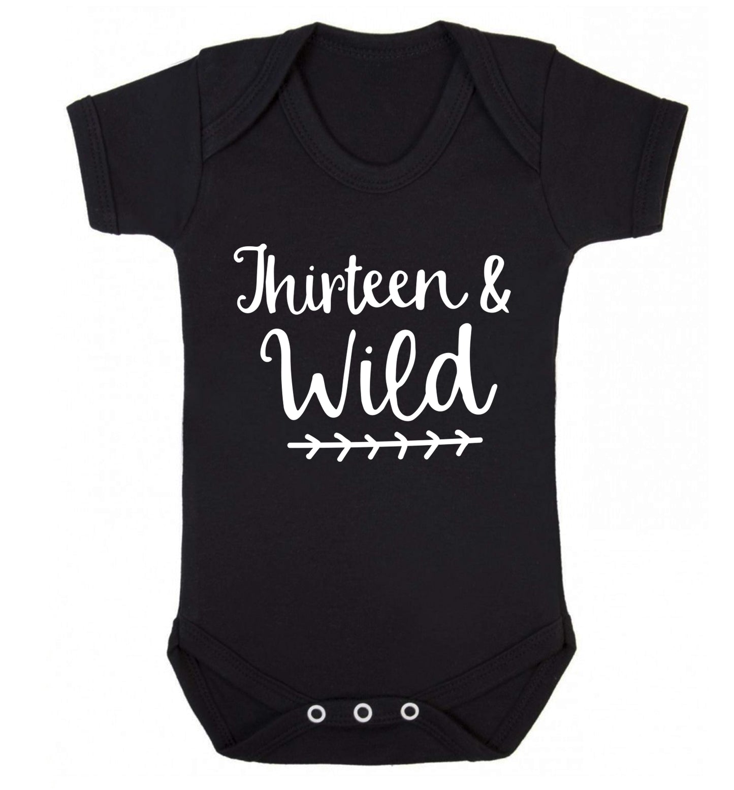 Thirteen and wild Baby Vest black 18-24 months