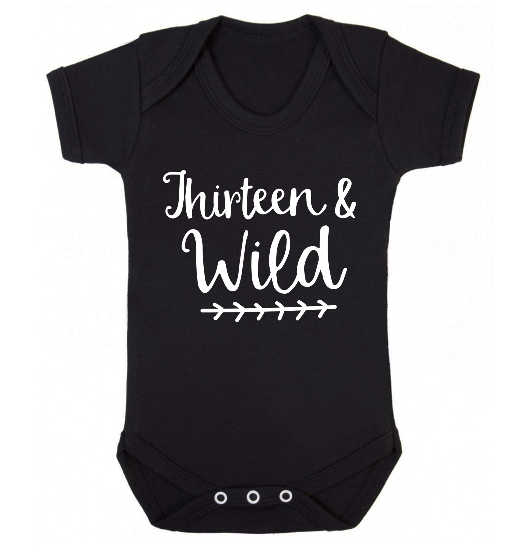 Thirteen and wild Baby Vest black 18-24 months