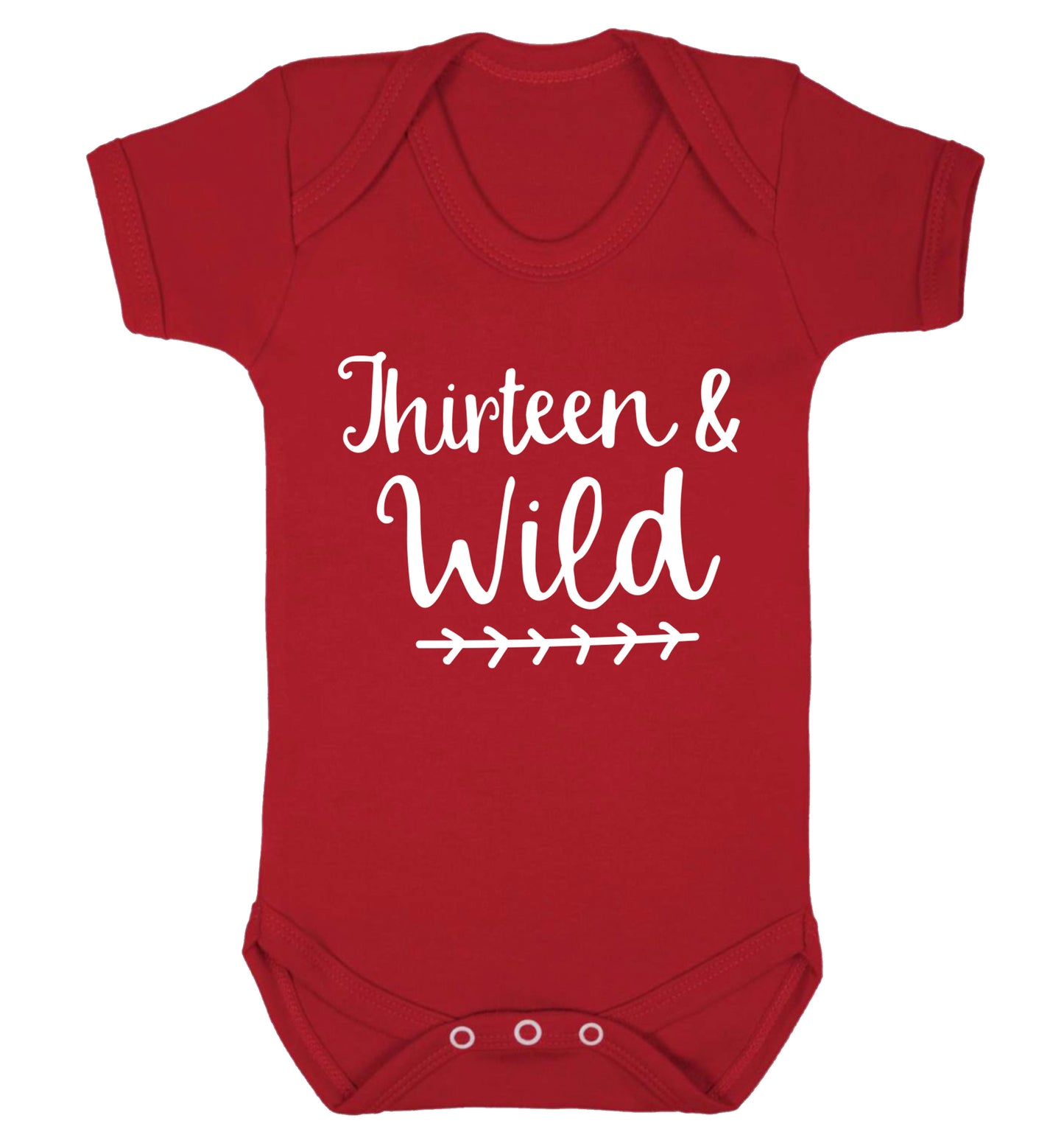 Thirteen and wild Baby Vest red 18-24 months