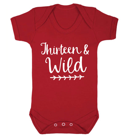 Thirteen and wild Baby Vest red 18-24 months