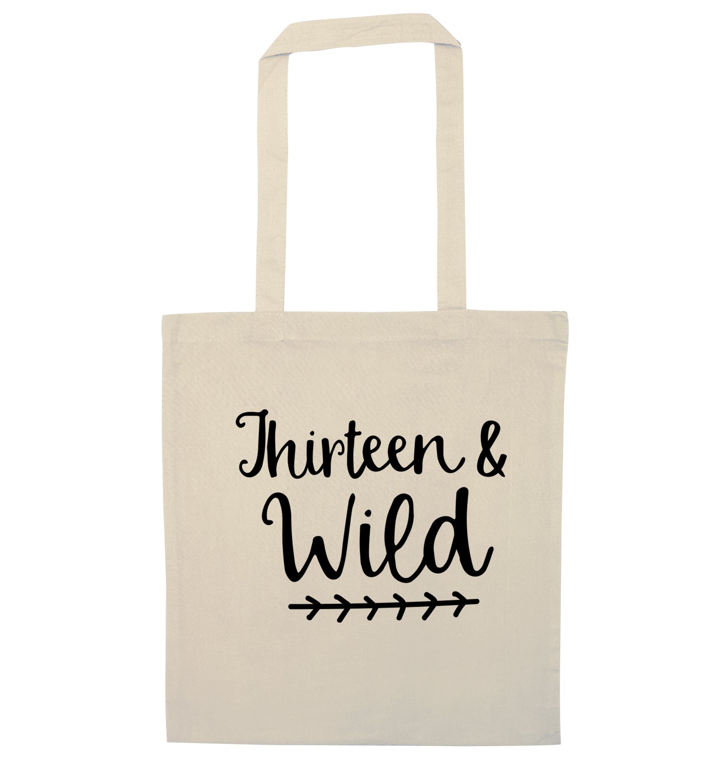Thirteen and wild natural tote bag