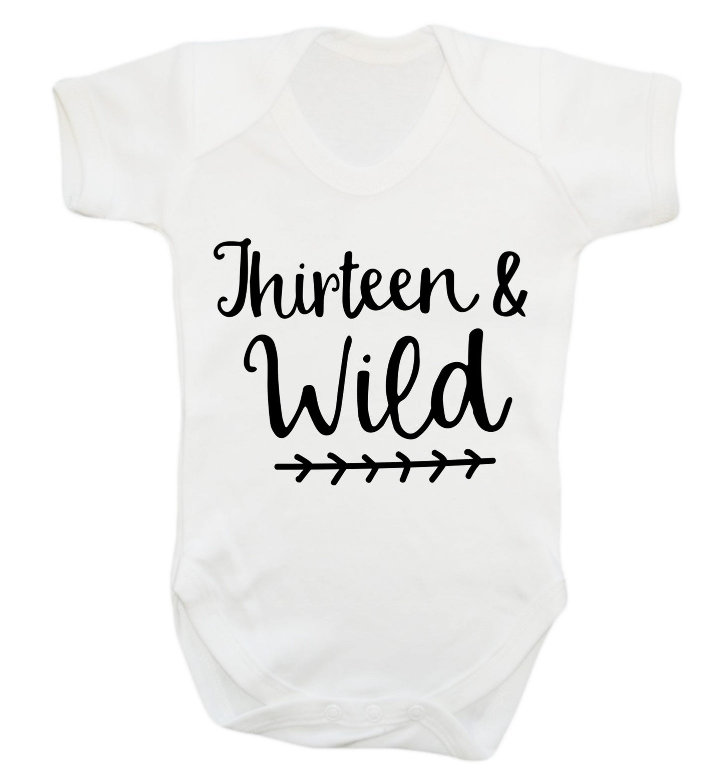 Thirteen and wild Baby Vest white 18-24 months