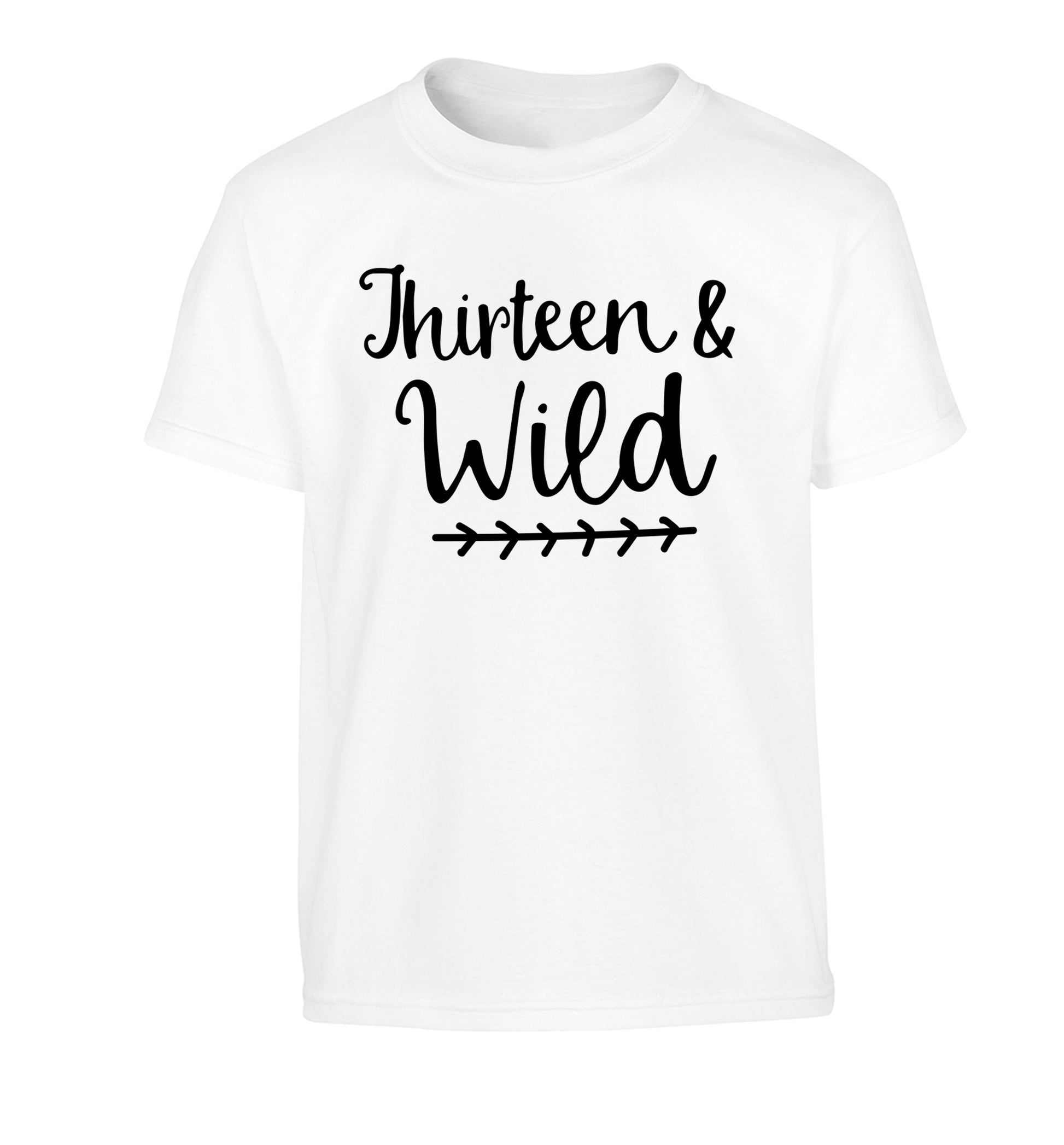Thirteen and wild Children's white Tshirt 12-13 Years