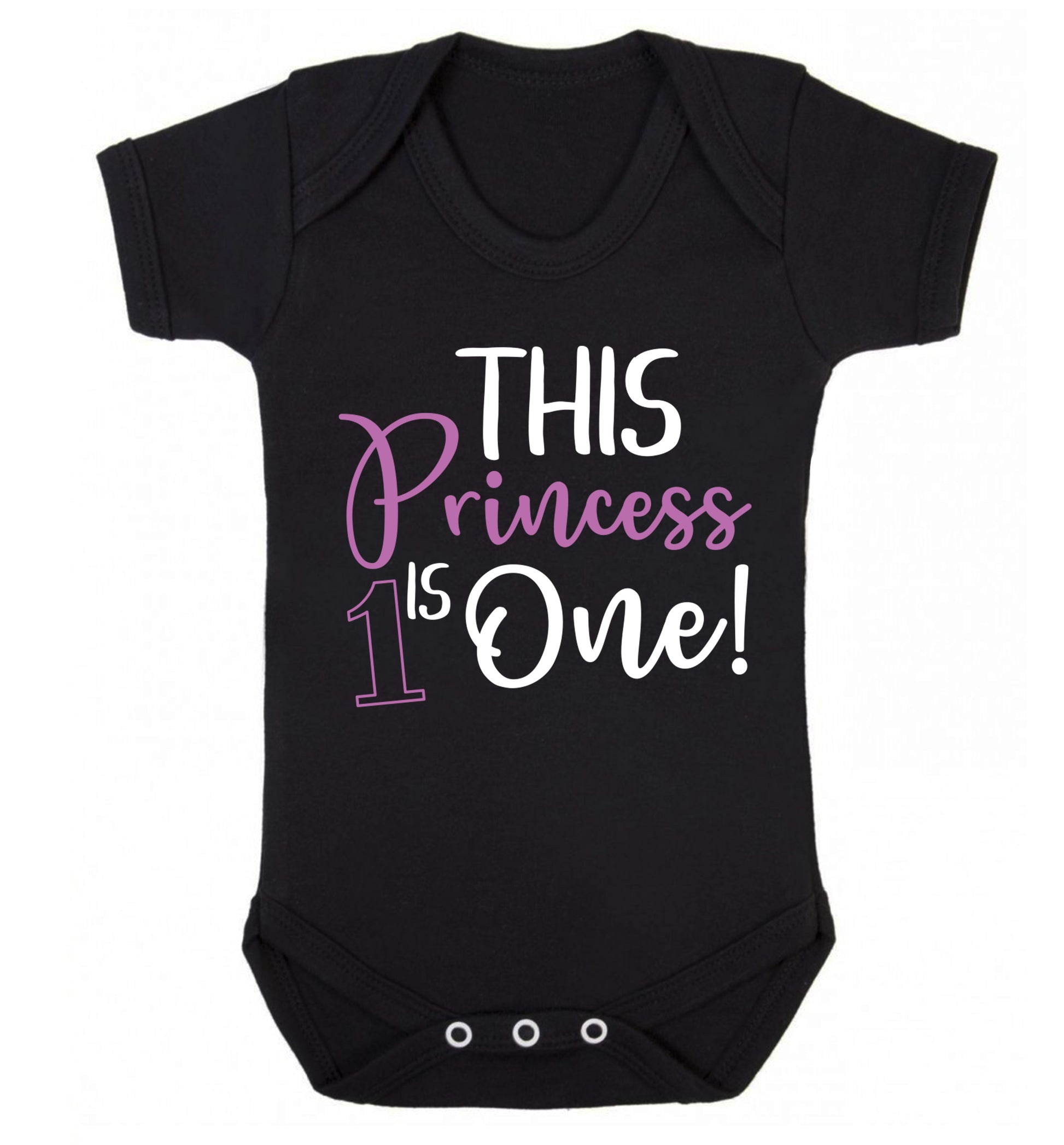 This princess is one Baby Vest black 18-24 months