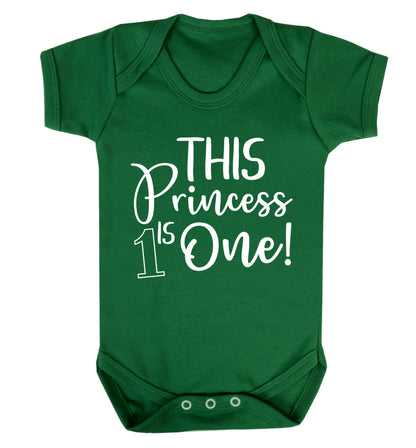 This princess is one Baby Vest green 18-24 months