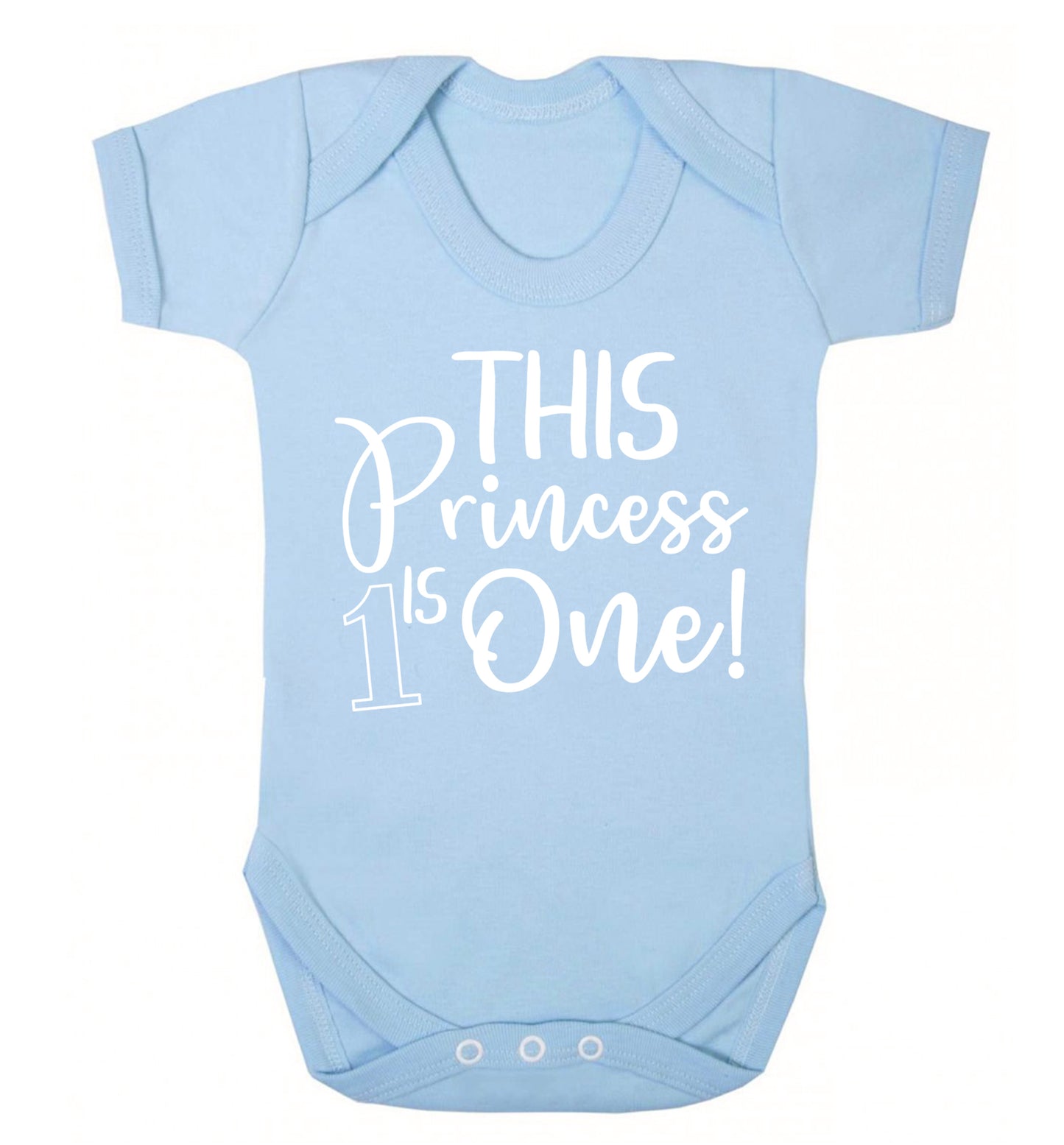 This princess is one Baby Vest pale blue 18-24 months