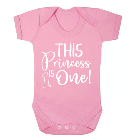 This princess is one Baby Vest pale pink 18-24 months