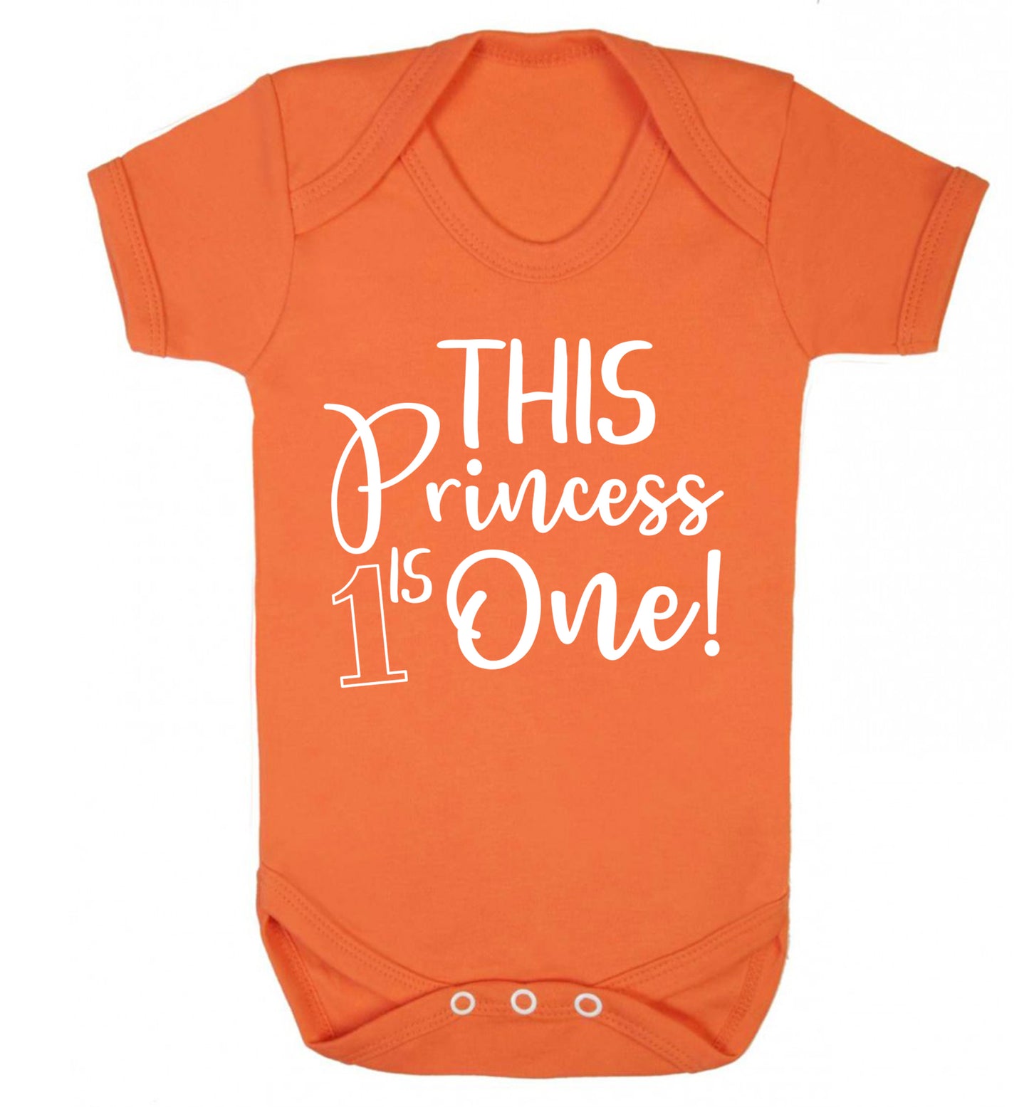 This princess is one Baby Vest orange 18-24 months