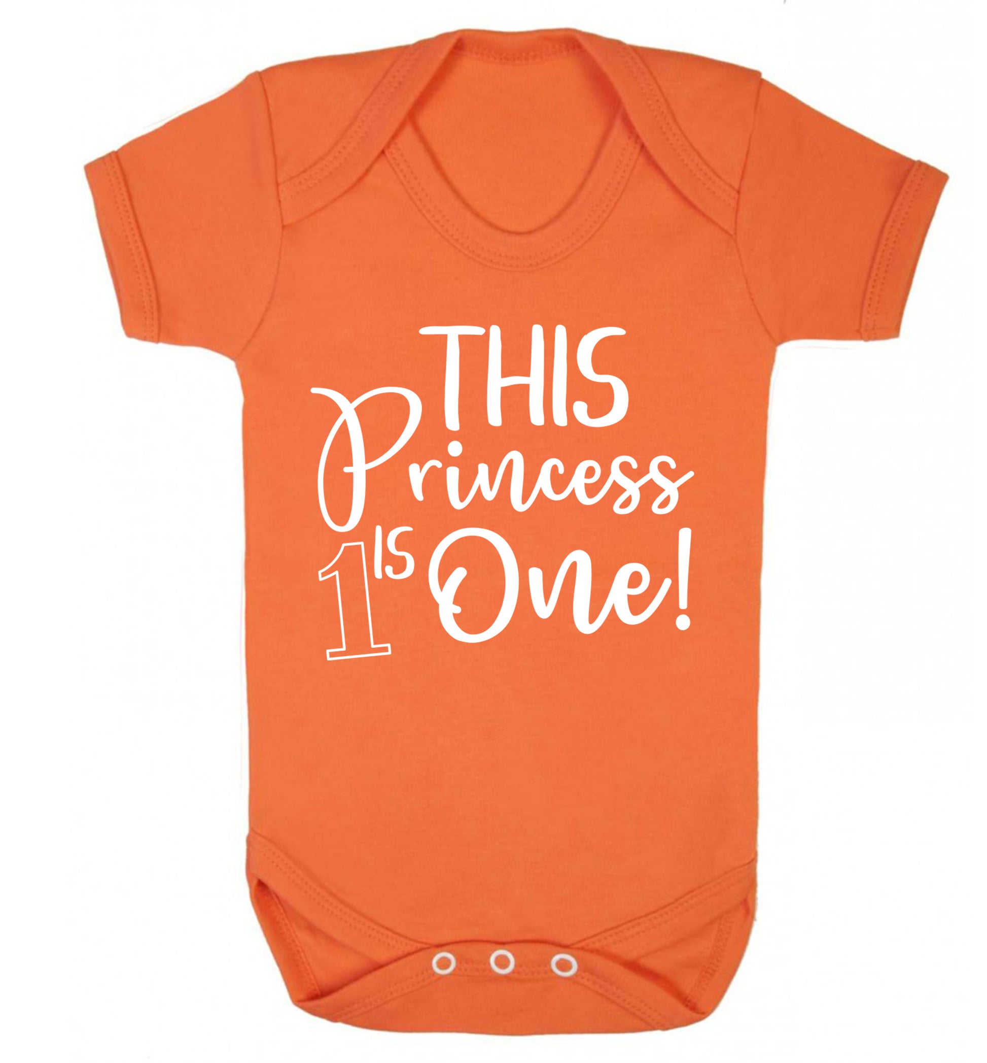This princess is one Baby Vest orange 18-24 months