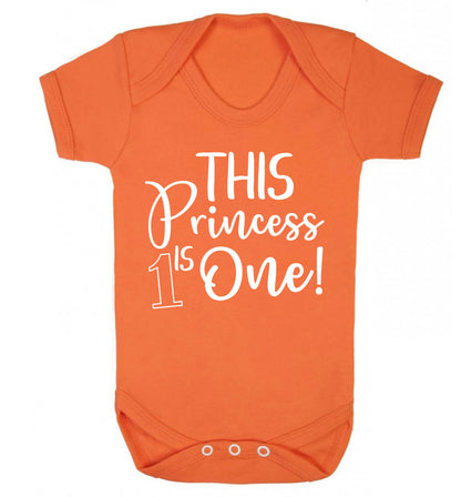 This princess is one Baby Vest orange 18-24 months