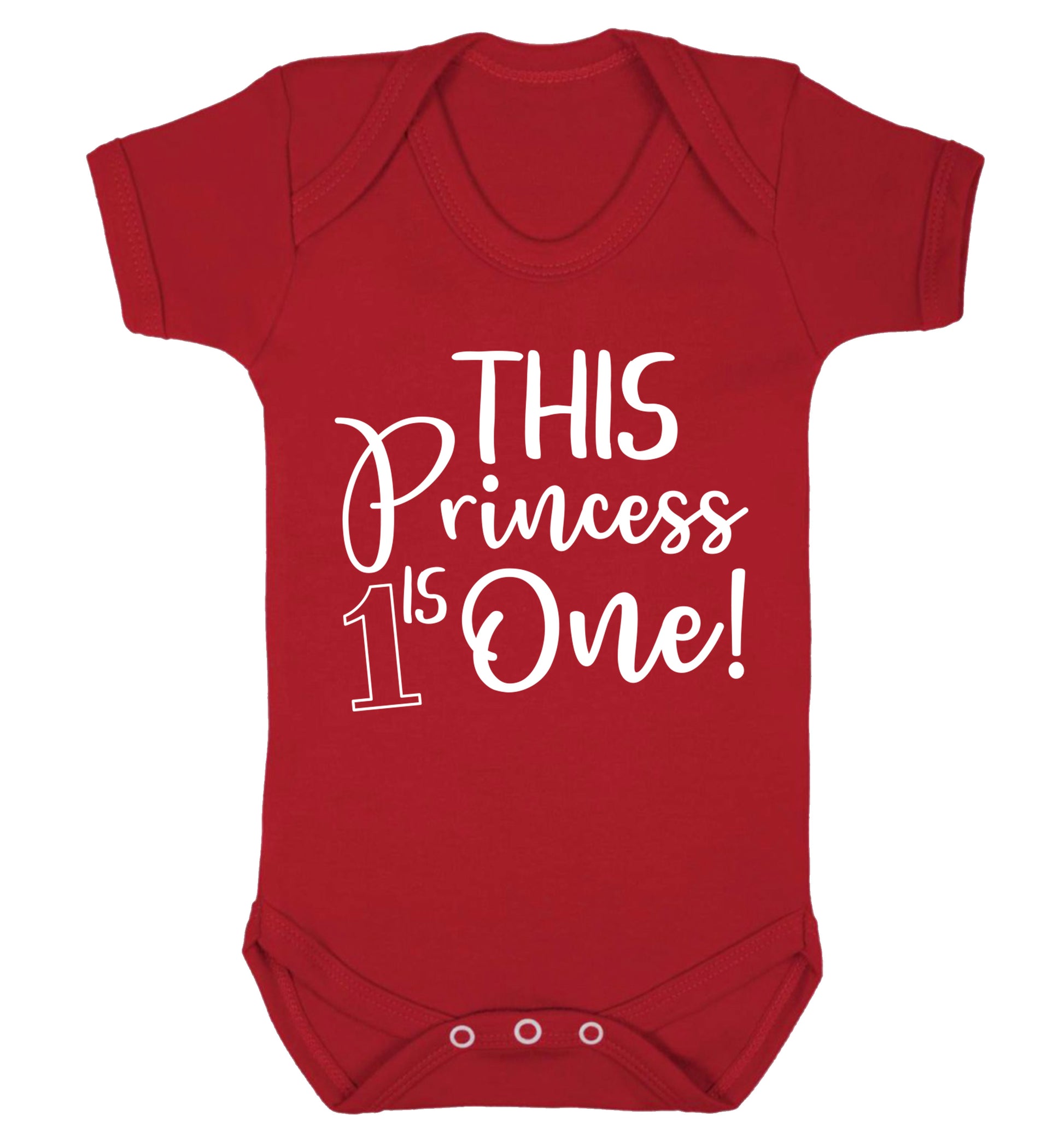 This princess is one Baby Vest red 18-24 months