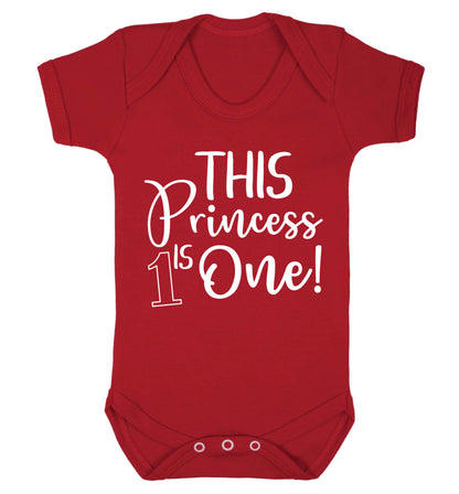 This princess is one Baby Vest red 18-24 months