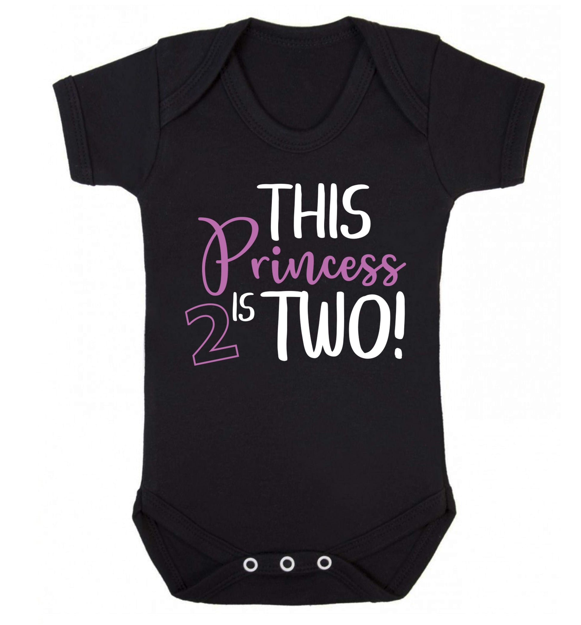 This princess is two Baby Vest black 18-24 months