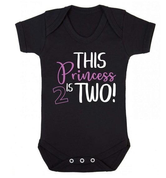 This princess is two Baby Vest black 18-24 months