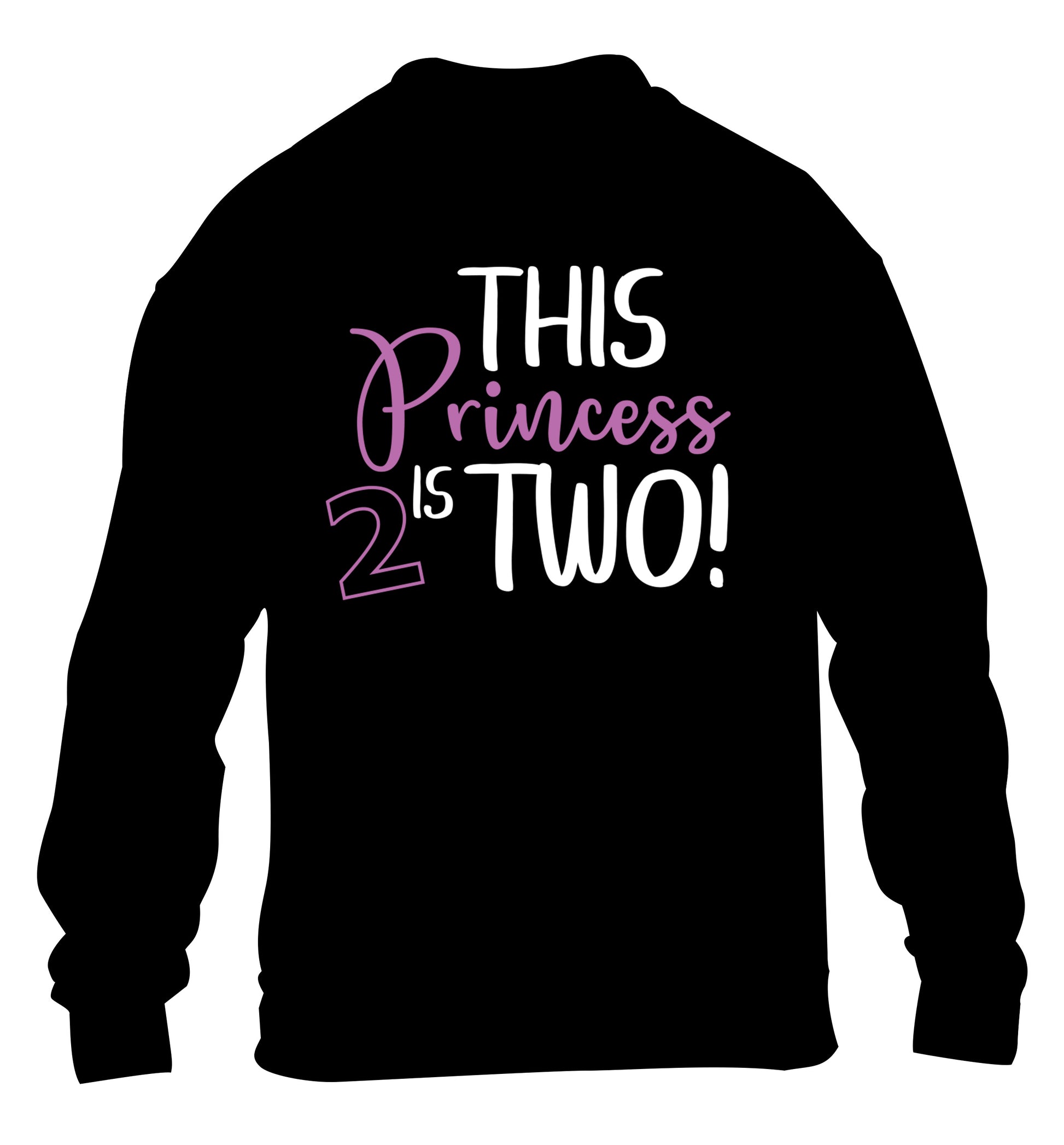 This princess is two children's black sweater 12-13 Years