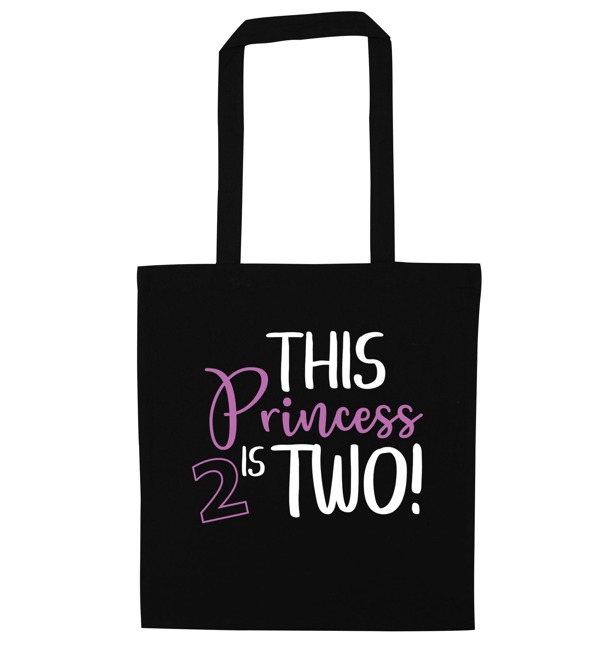 This princess is two black tote bag