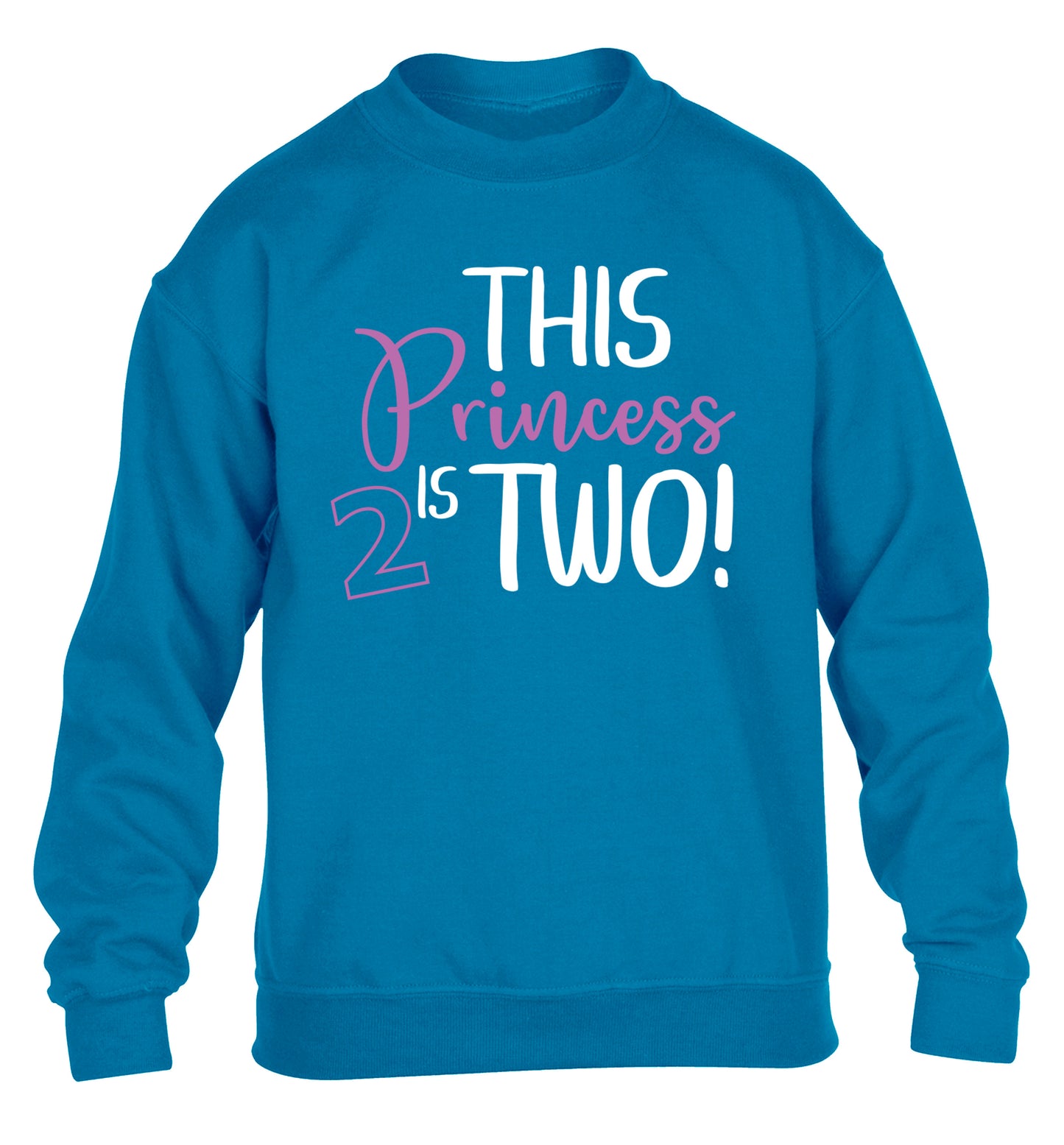 This princess is two children's blue sweater 12-13 Years