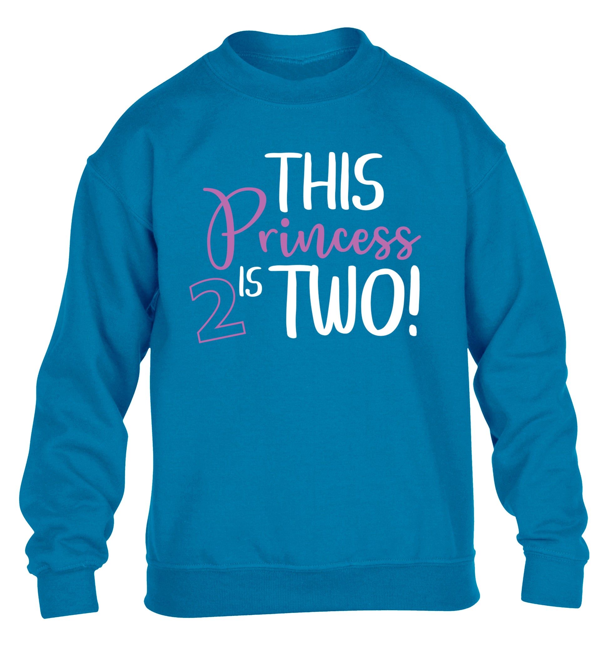 This princess is two children's blue sweater 12-13 Years