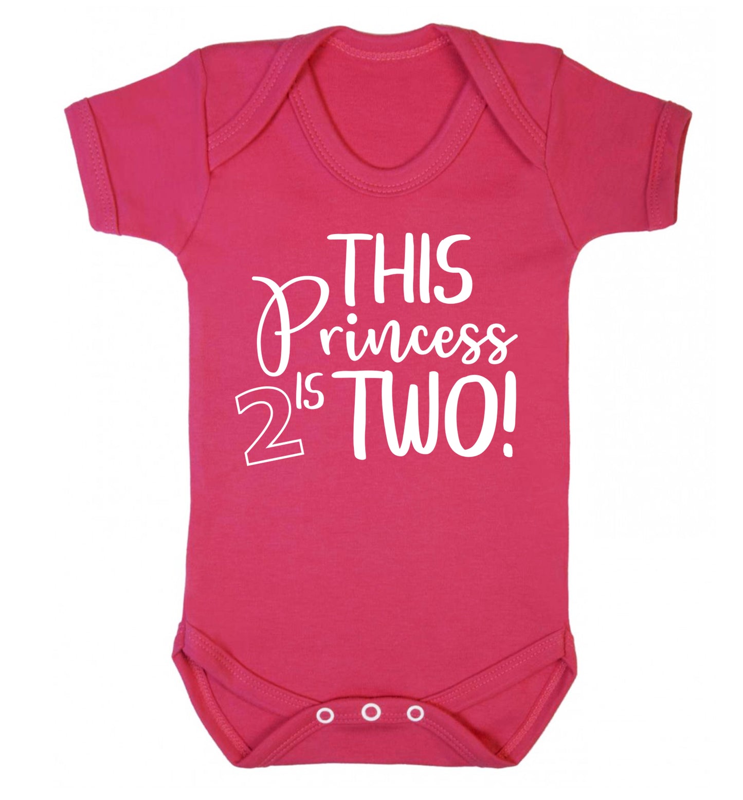 This princess is two Baby Vest dark pink 18-24 months