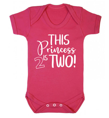 This princess is two Baby Vest dark pink 18-24 months