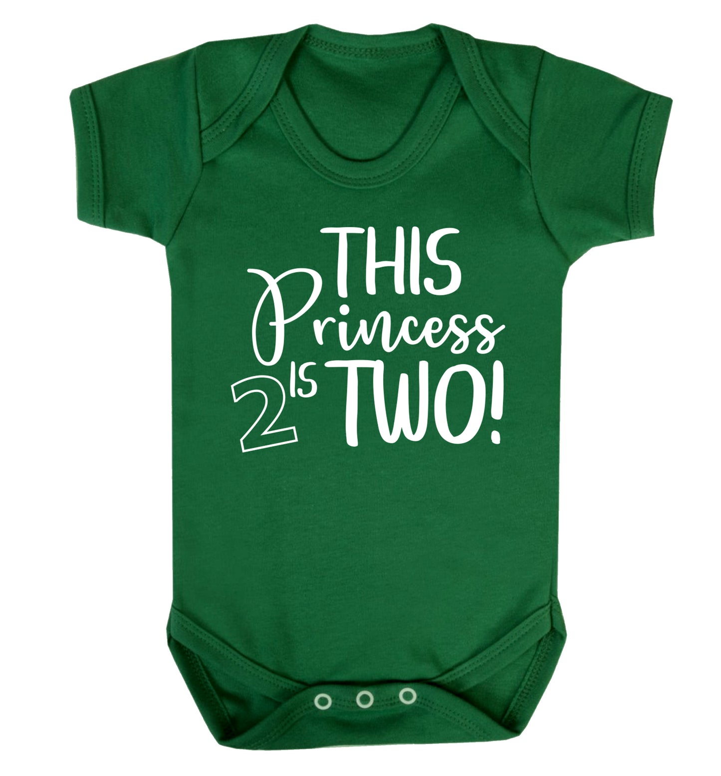 This princess is two Baby Vest green 18-24 months