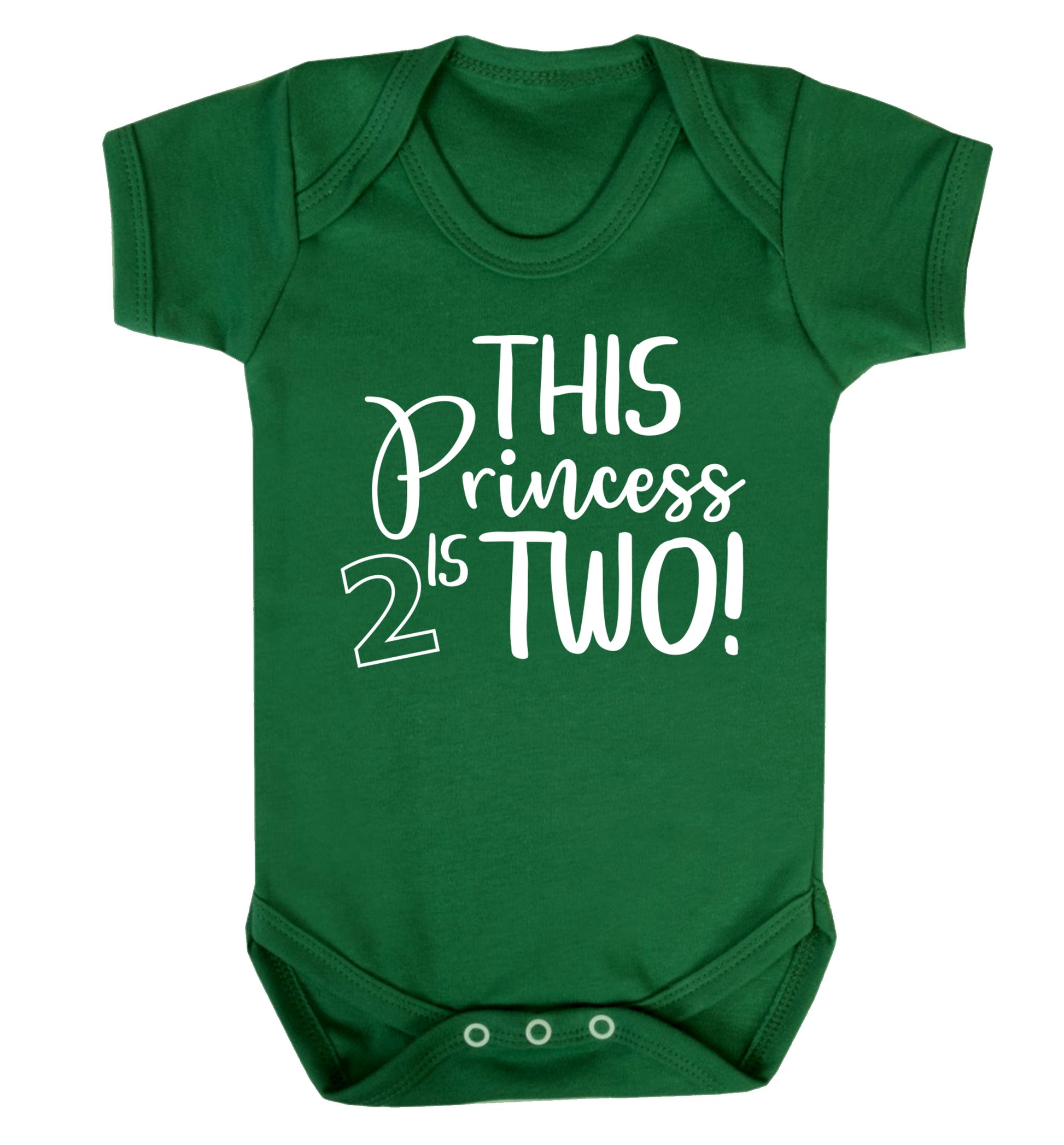 This princess is two Baby Vest green 18-24 months