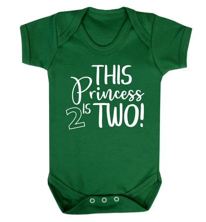 This princess is two Baby Vest green 18-24 months