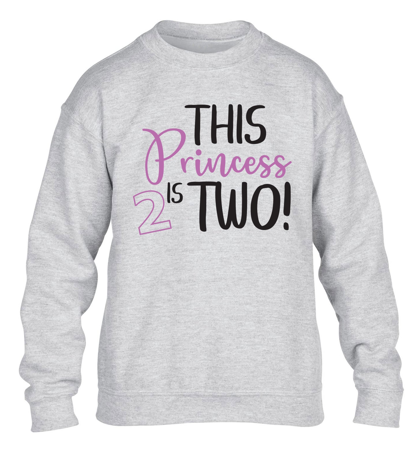 This princess is two children's grey sweater 12-13 Years