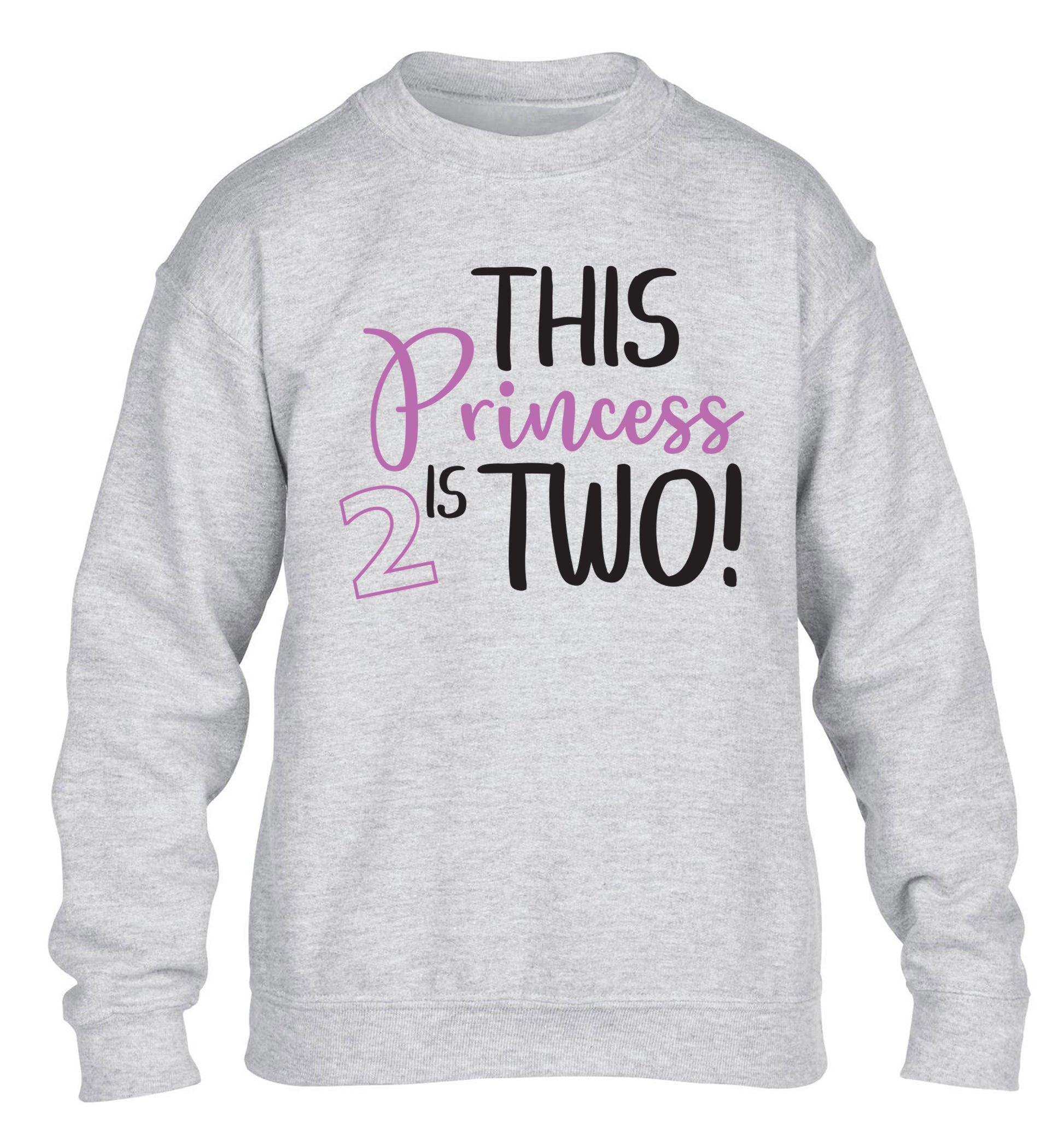 This princess is two children's grey sweater 12-13 Years