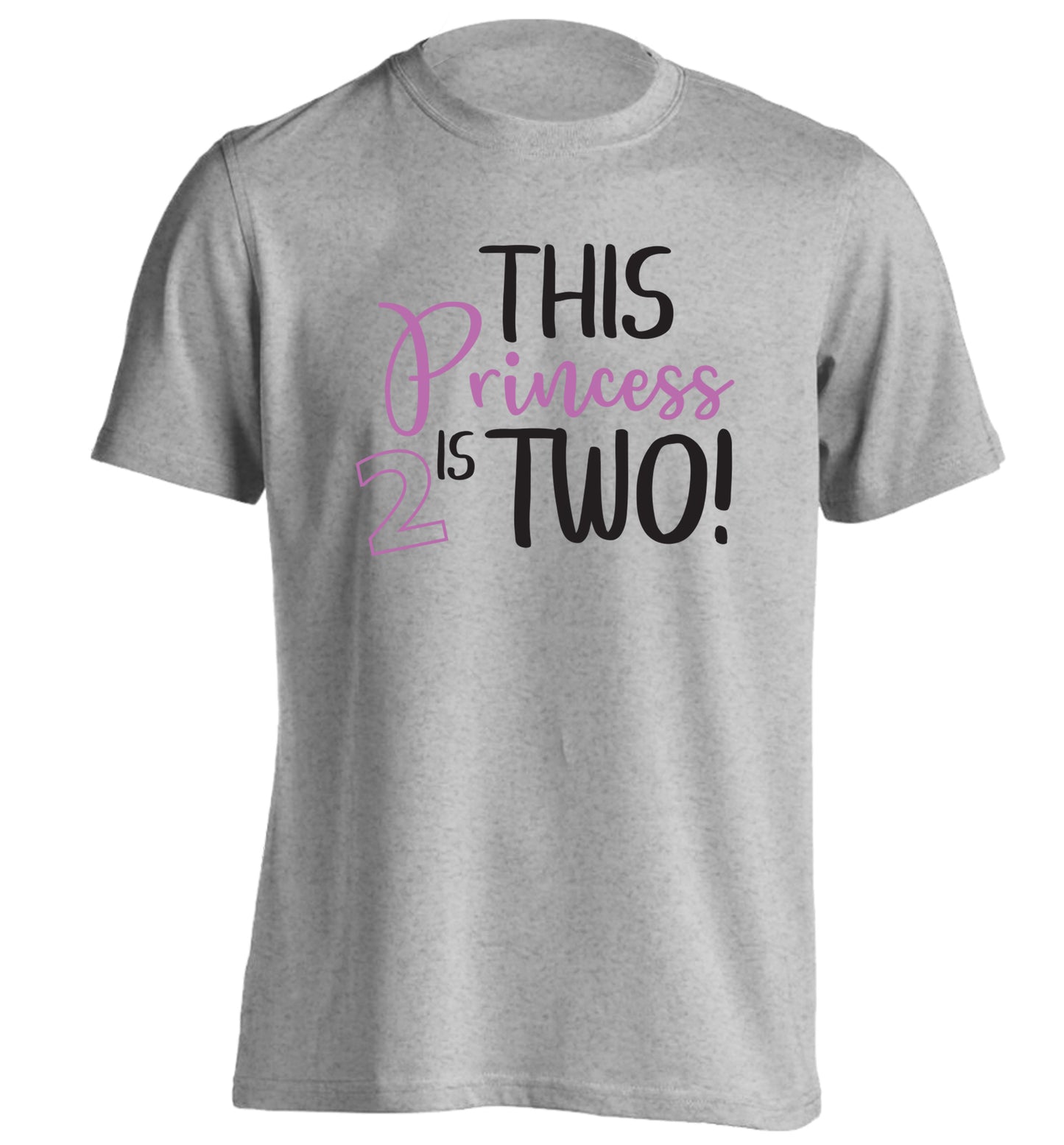 This princess is two adults unisex grey Tshirt 2XL