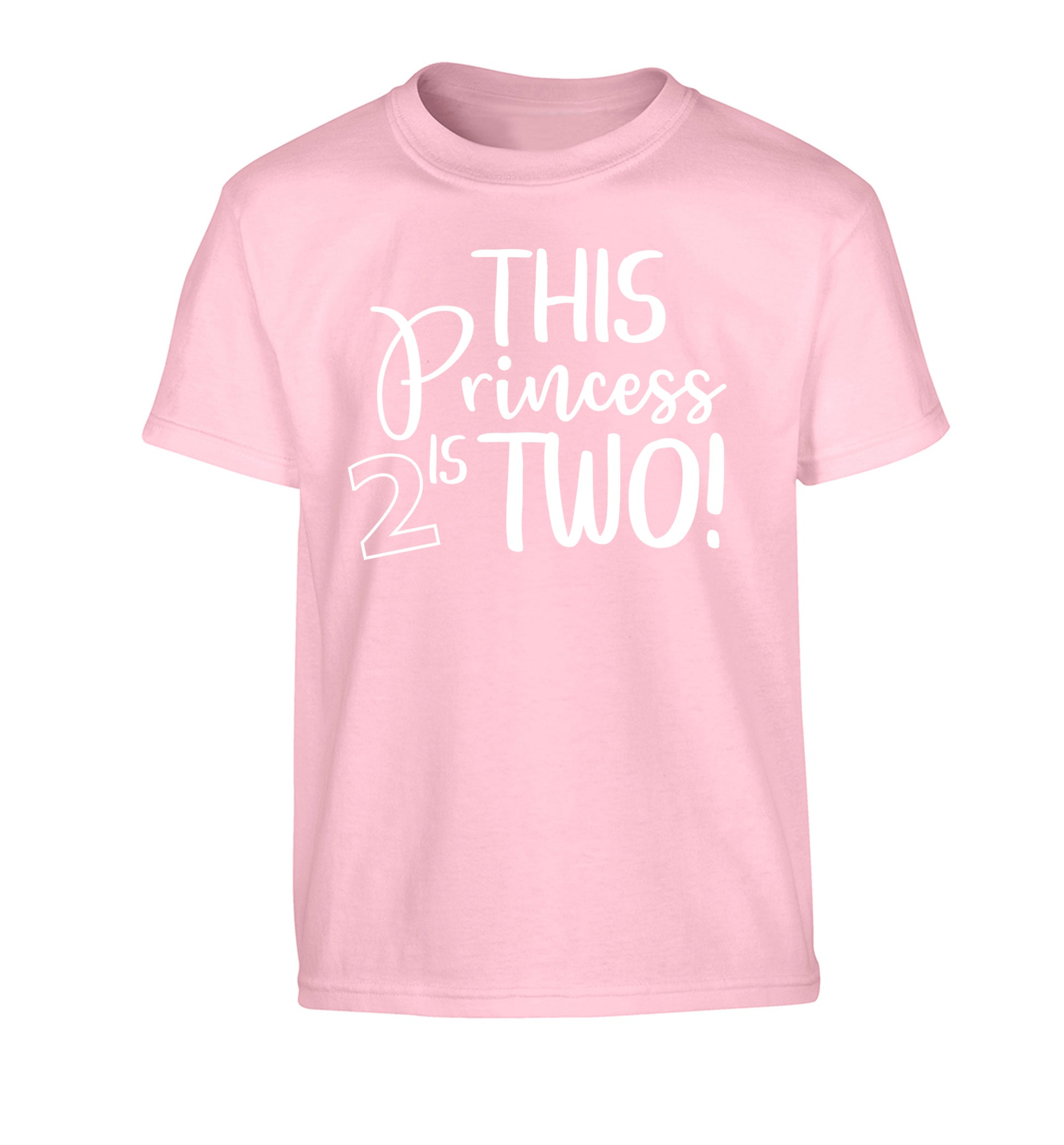 This princess is two Children's light pink Tshirt 12-13 Years