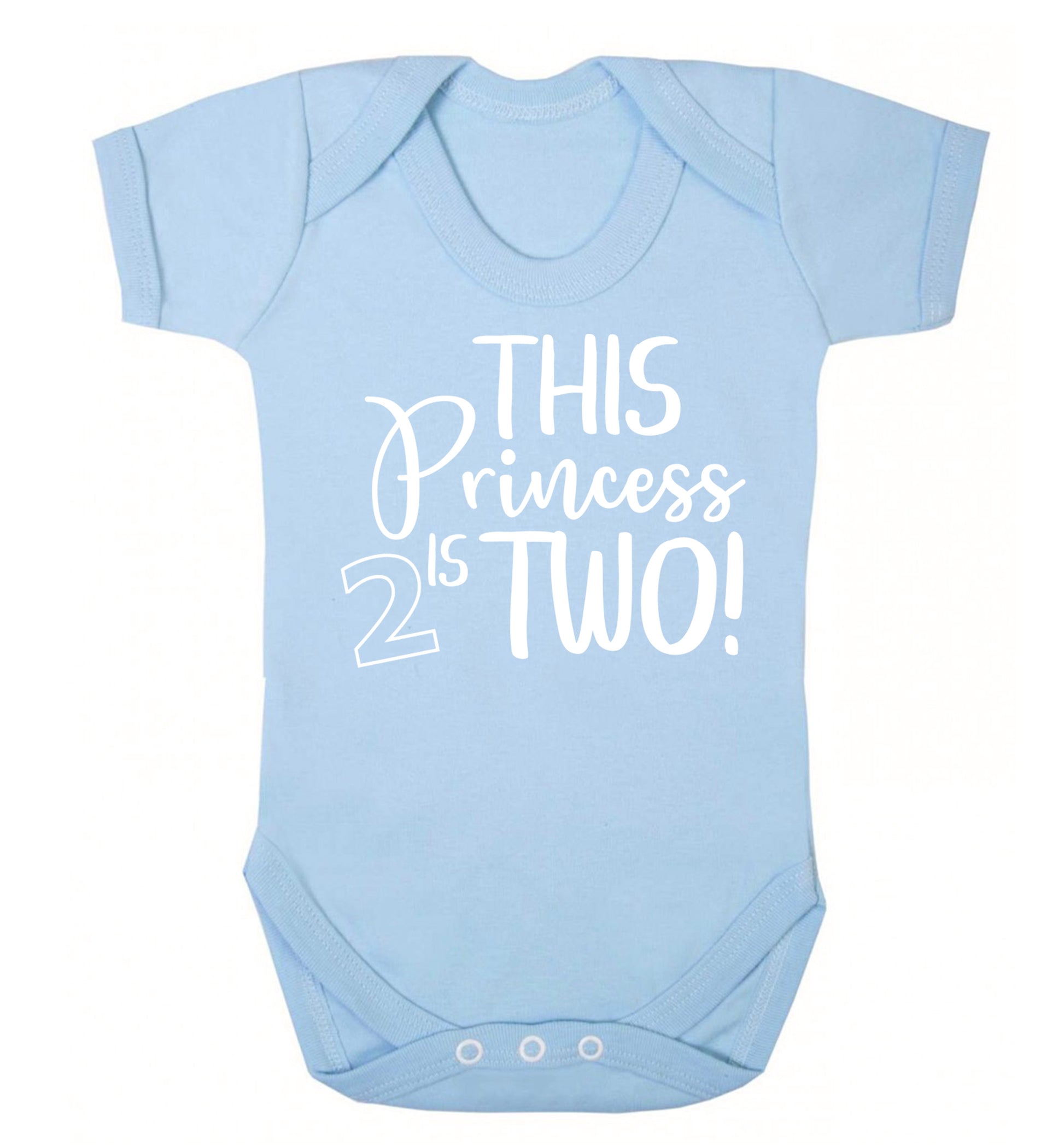 This princess is two Baby Vest pale blue 18-24 months