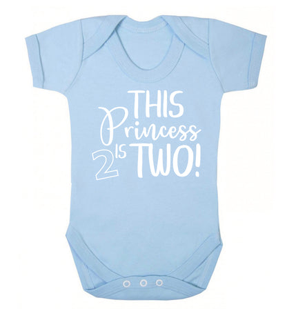 This princess is two Baby Vest pale blue 18-24 months