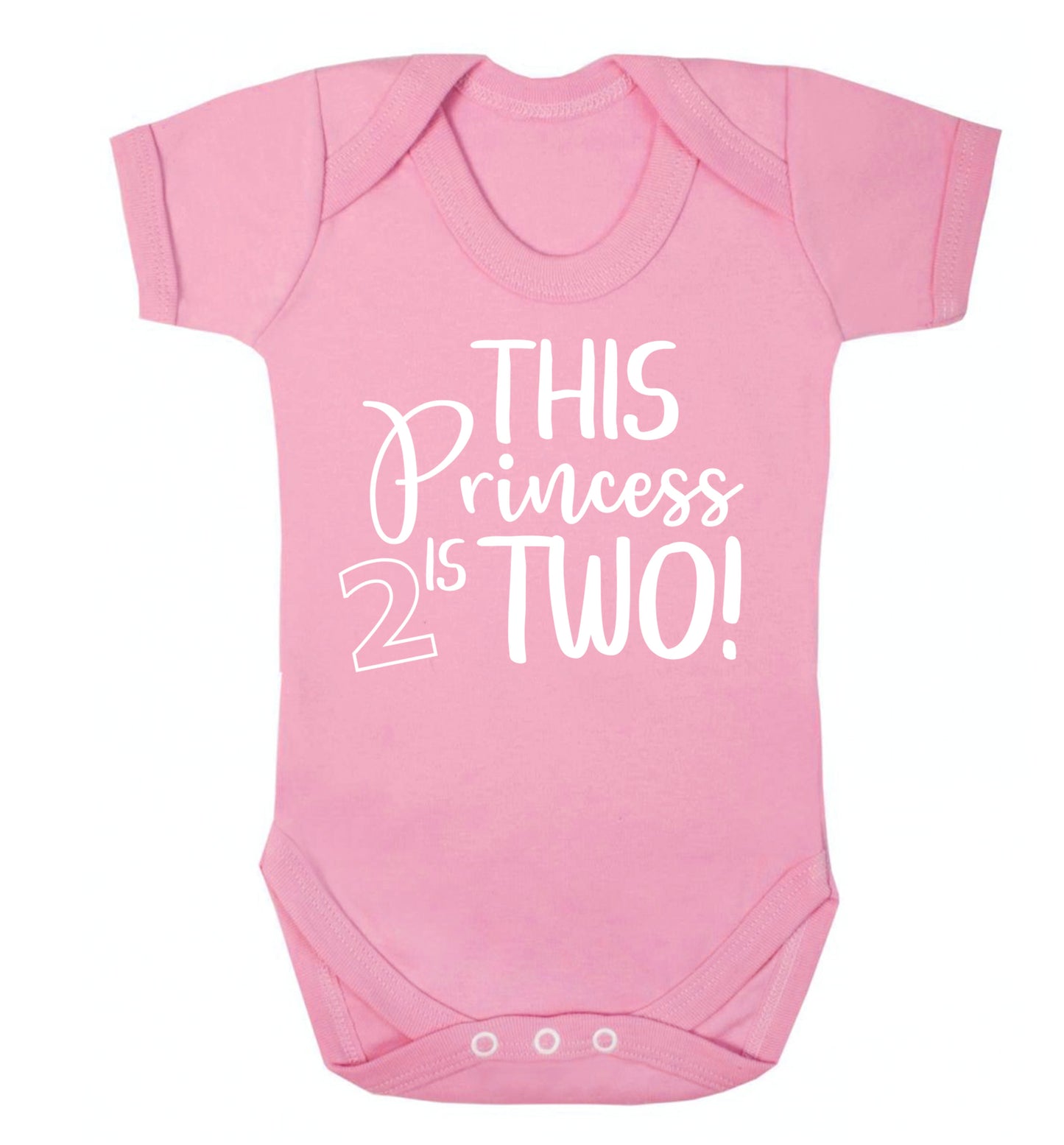 This princess is two Baby Vest pale pink 18-24 months