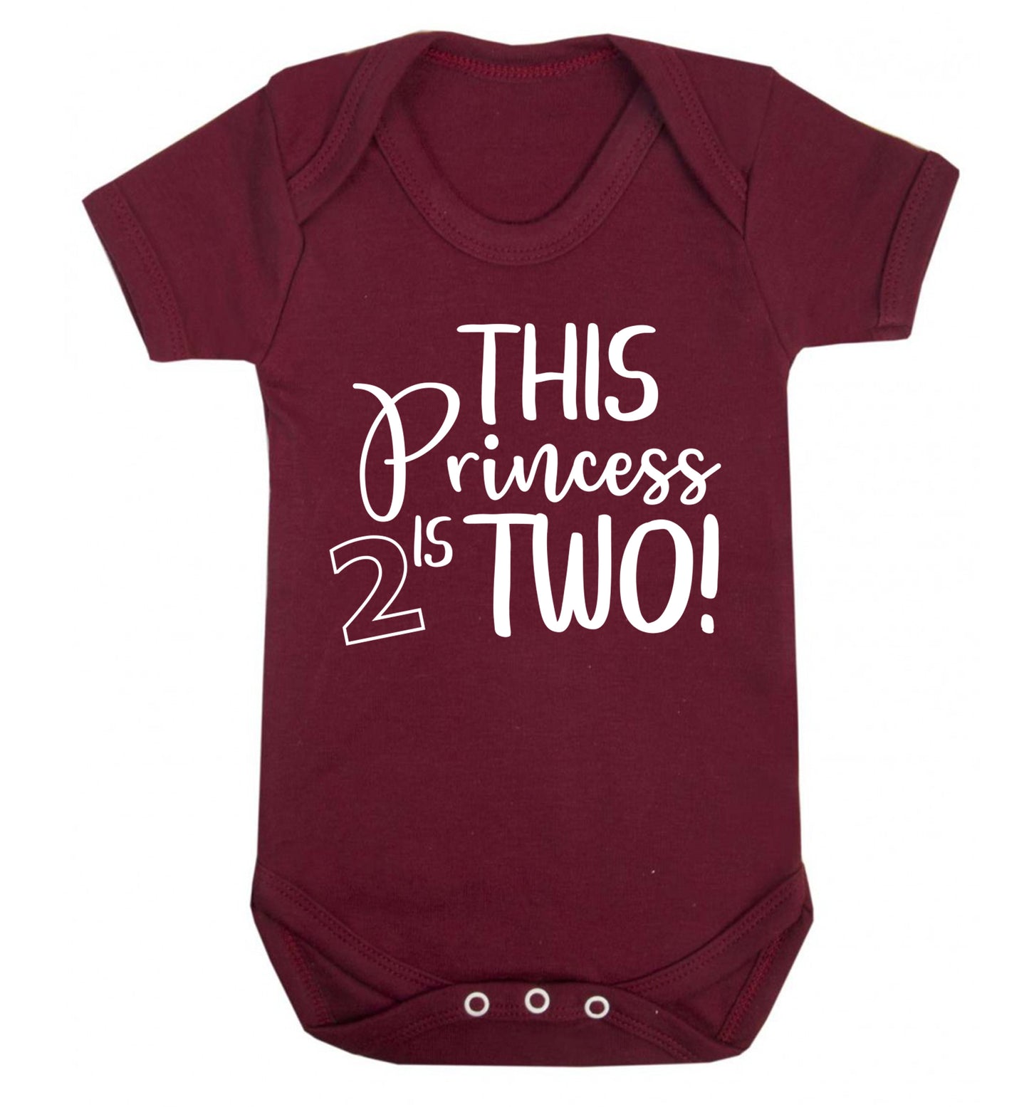 This princess is two Baby Vest maroon 18-24 months