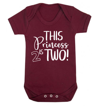 This princess is two Baby Vest maroon 18-24 months