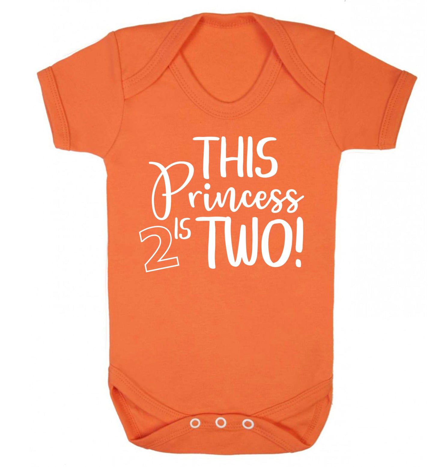 This princess is two Baby Vest orange 18-24 months
