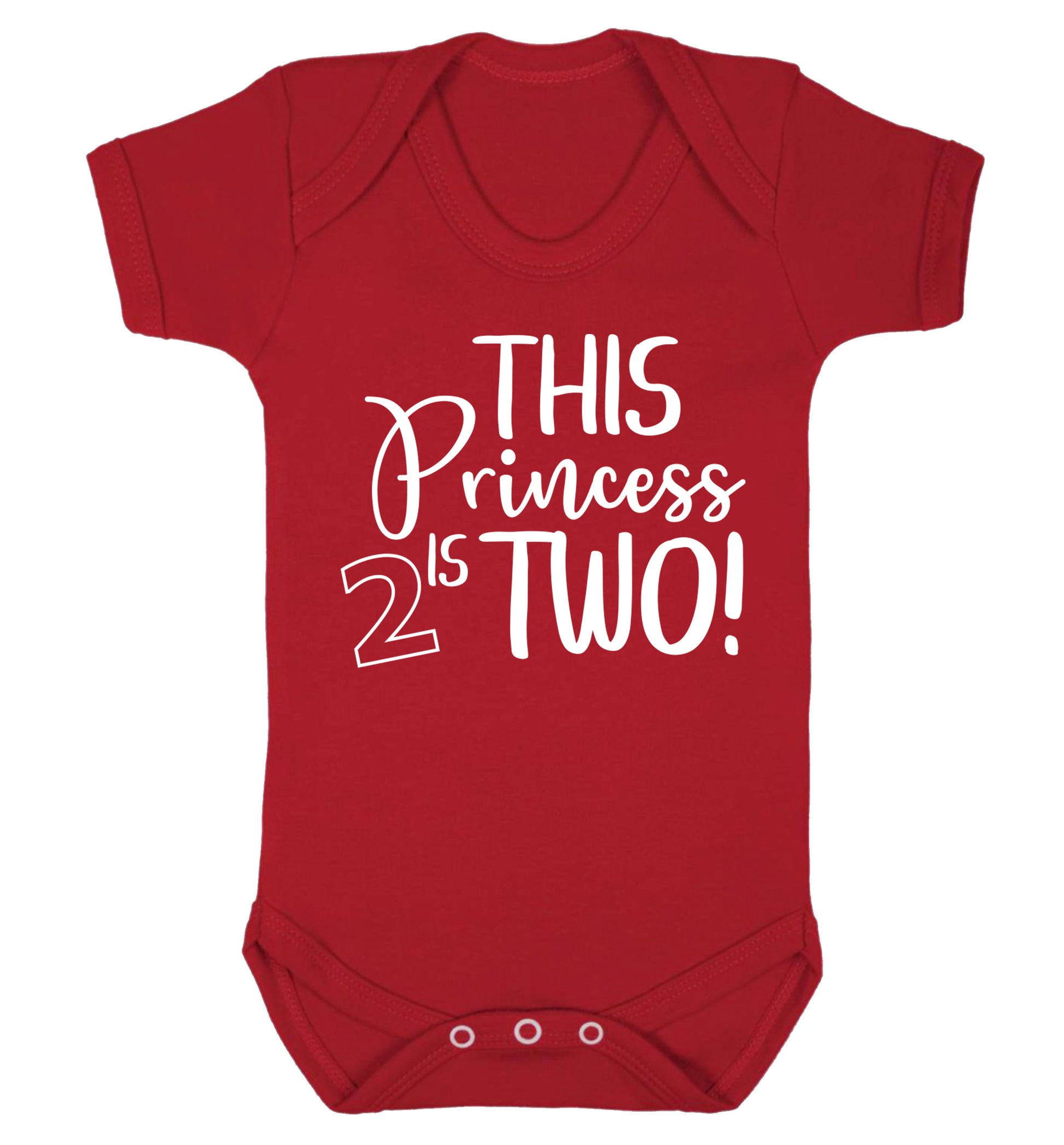 This princess is two Baby Vest red 18-24 months
