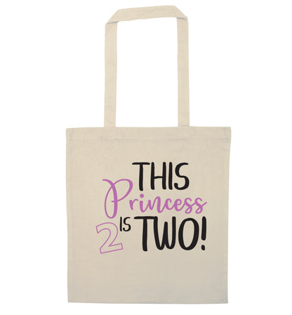 This princess is two natural tote bag