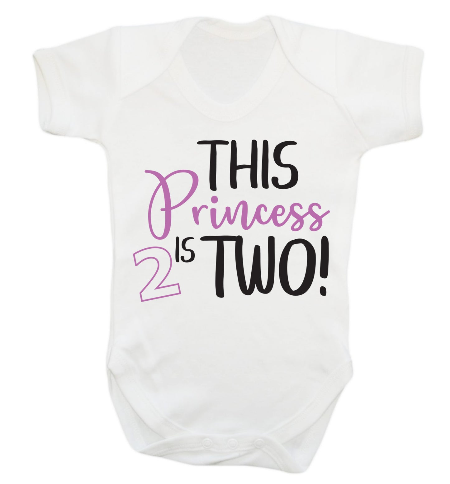 This princess is two Baby Vest white 18-24 months